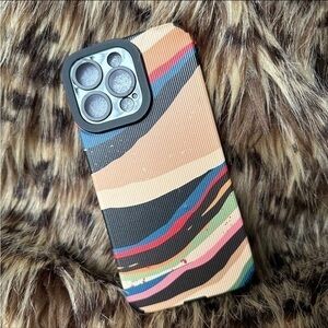 Iphone 14 Pro Max abstract print phone case NWT